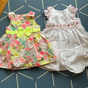 Bonnie Baby and Cat & Jack girl dresses size 12/18 month
